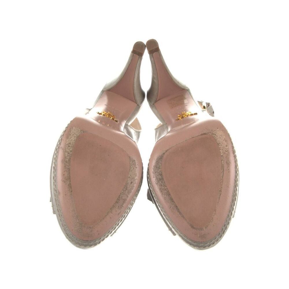 Prada Leather Bow Accents Slingback Pumps - Picture 5 of 7